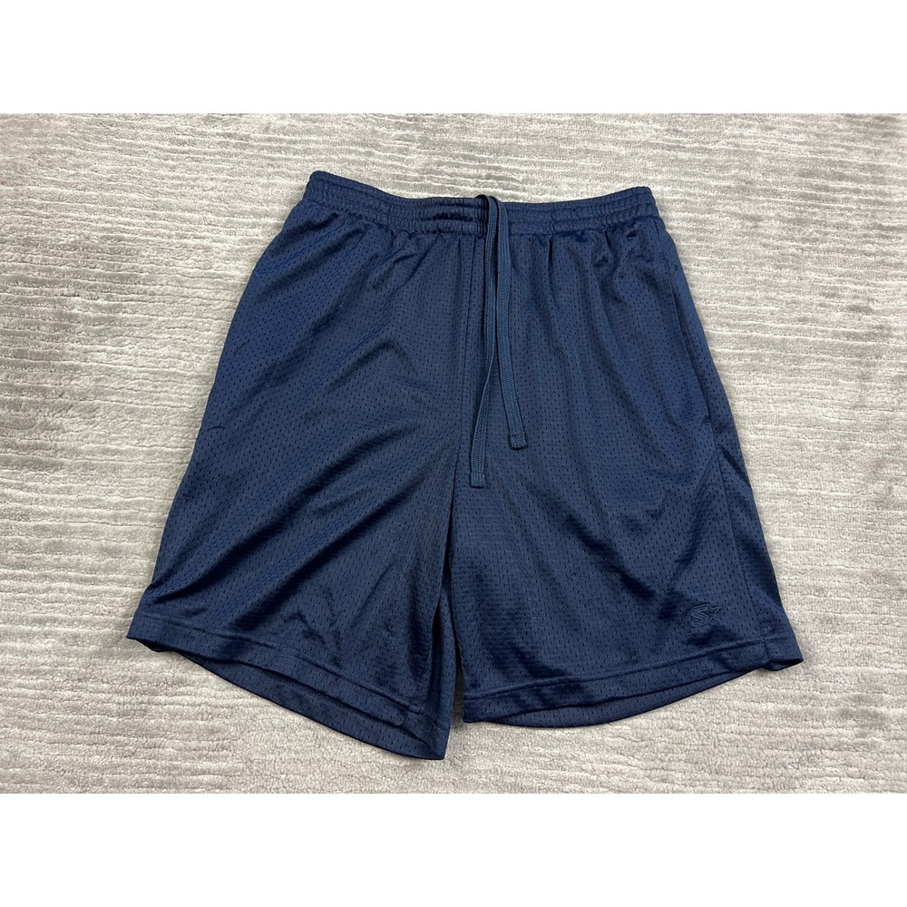 Starter Mesh Shorts Mens Small Dark Navy Blue Athletic Basketball Gym Drawstring